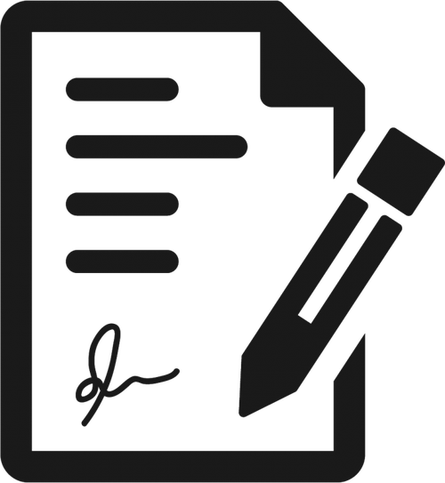 Document met handtekening en pen